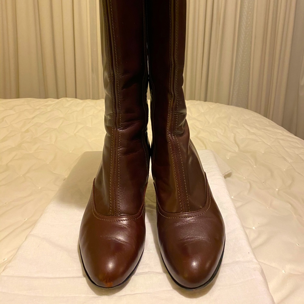 Paolo Brown leather boots 7 1/2